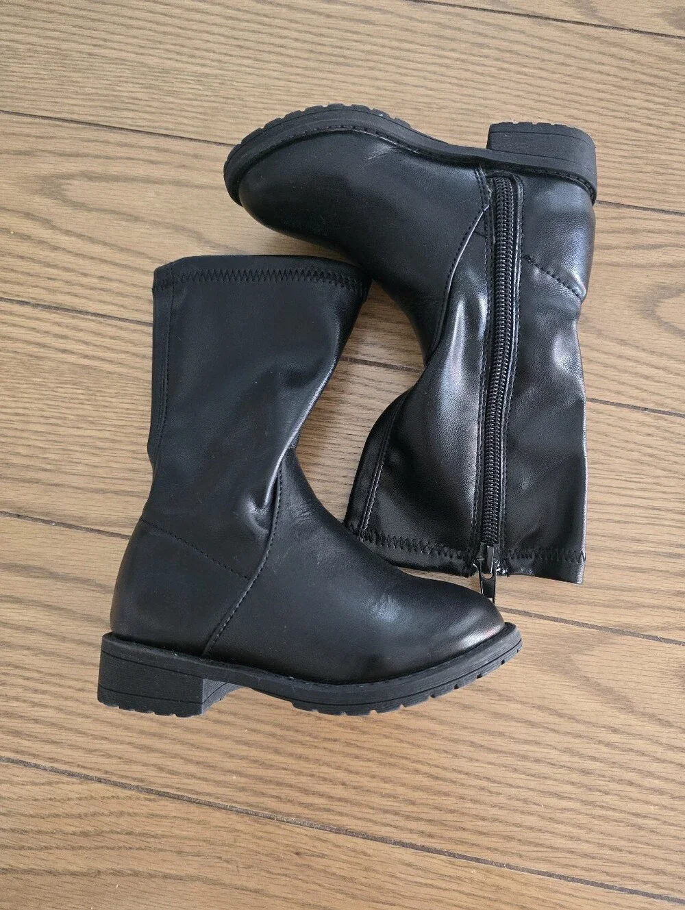 MIA Black Mid-Calf Side-Zip Boots 7C